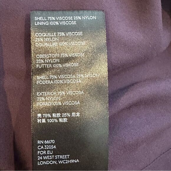 Maeve Purple Velvet Pencil Midi Skirt | Size 8 - Picture 9 of 9